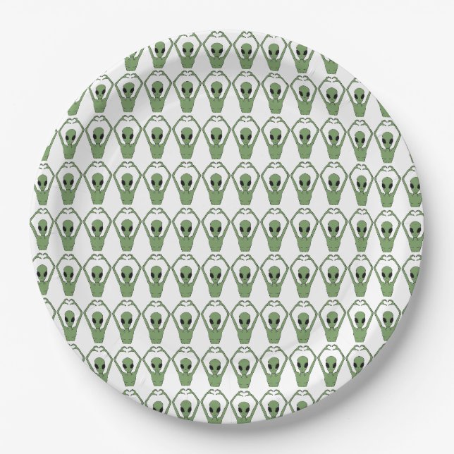 Plato De Papel Alien Heart Pose (Anverso)