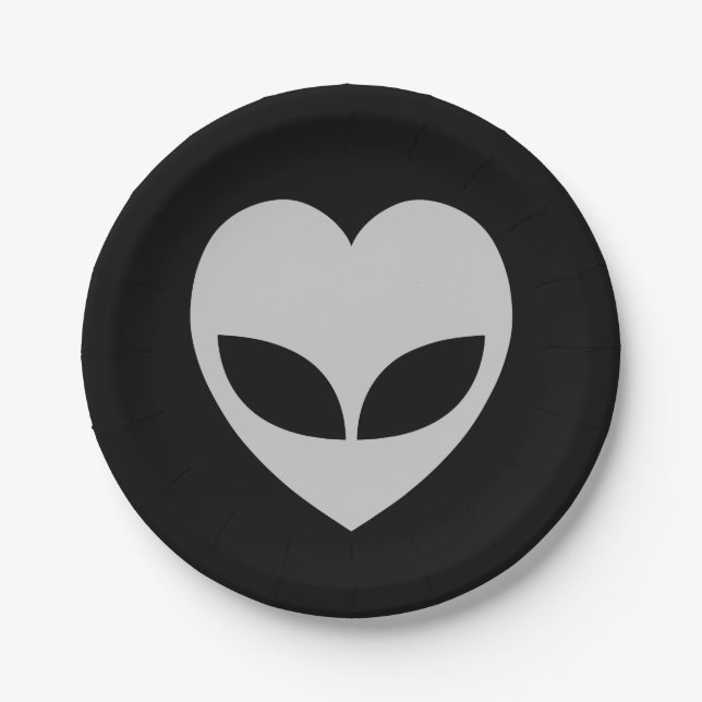 Plato De Papel Alien Love Heart (Anverso)