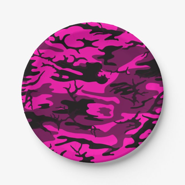 Plato De Papel Alien Pink Camo (Anverso)