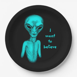 Plato De Papel Alien, quiero creer