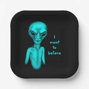 Plato De Papel Alien, quiero creer