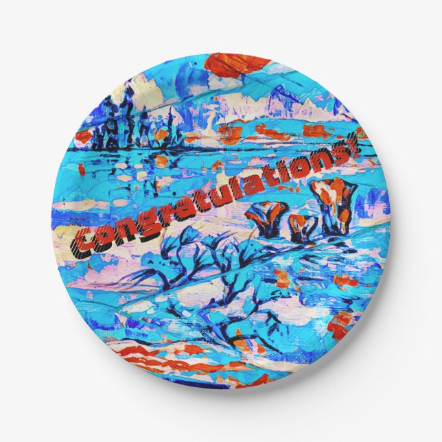 Plato De Papel Alien Salt Lake con felicitaciones a distantes ciu (Anverso)