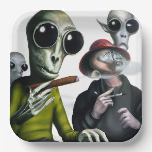Plato De Papel Alien Smoke Break