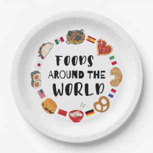 Plato De Papel Alimentos en todo el mundo