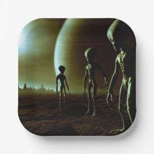 Plato De Papel Alimentos grises de SF 1