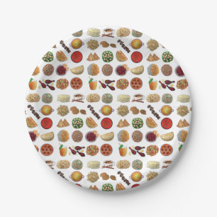 Plato De Papel Alimentos indios degustan comida del Ilustracion i