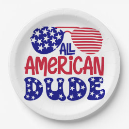 Plato De Papel All American Dude