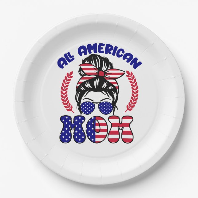 Plato De Papel All American Mom-32169 (Anverso)