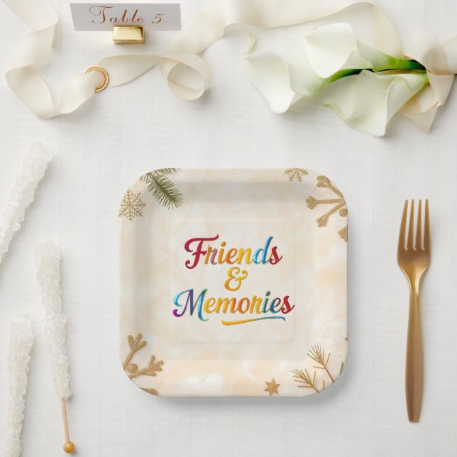Plato De Papel "Almas Felices Conectadas" (Boda)