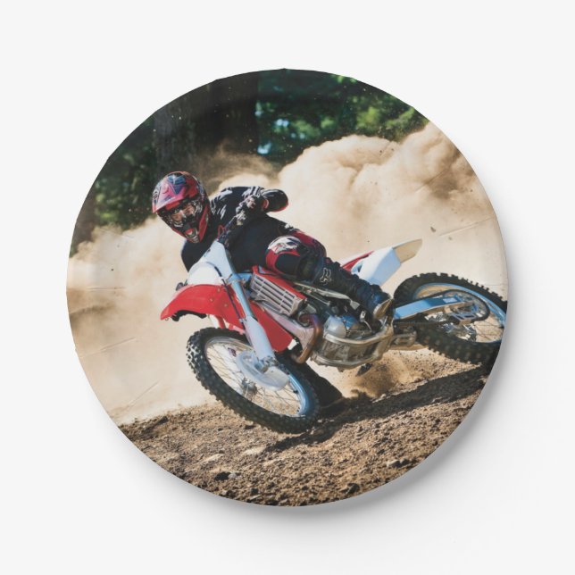 Plato De Papel almohada de lanzamiento de motocross (Anverso)