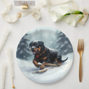 Plato De Papel Almohada decorativa de Navidad invierno nieve Rott