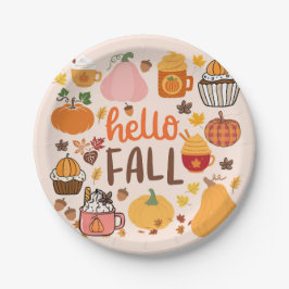 Plato De Papel Almohadillas de otoño