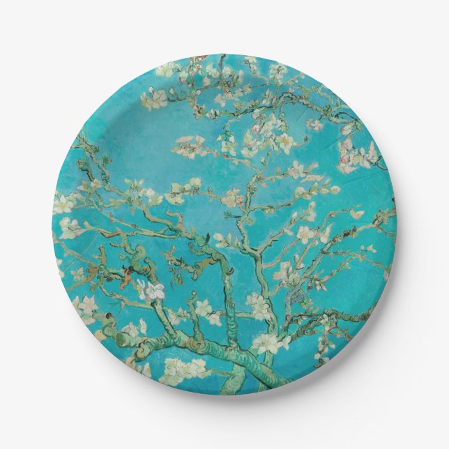 Plato De Papel Almond Blossom Van Gogh (Anverso)