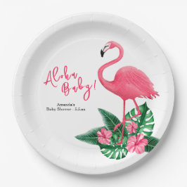 Plato De Papel Aloha Baby Shower