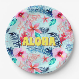 Plato De Papel Aloha - Edición de verano