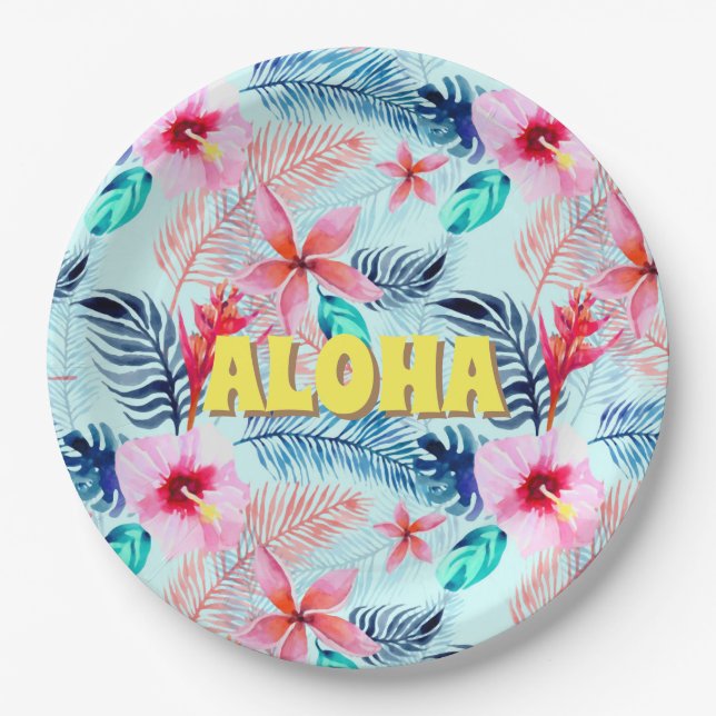 Plato De Papel Aloha - Edición de verano (Anverso)