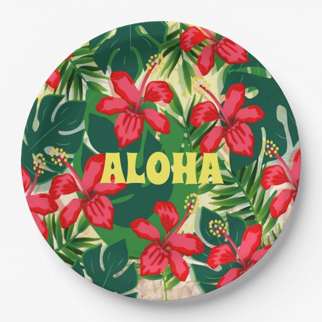 Plato De Papel Aloha - Edición de verano (Anverso)