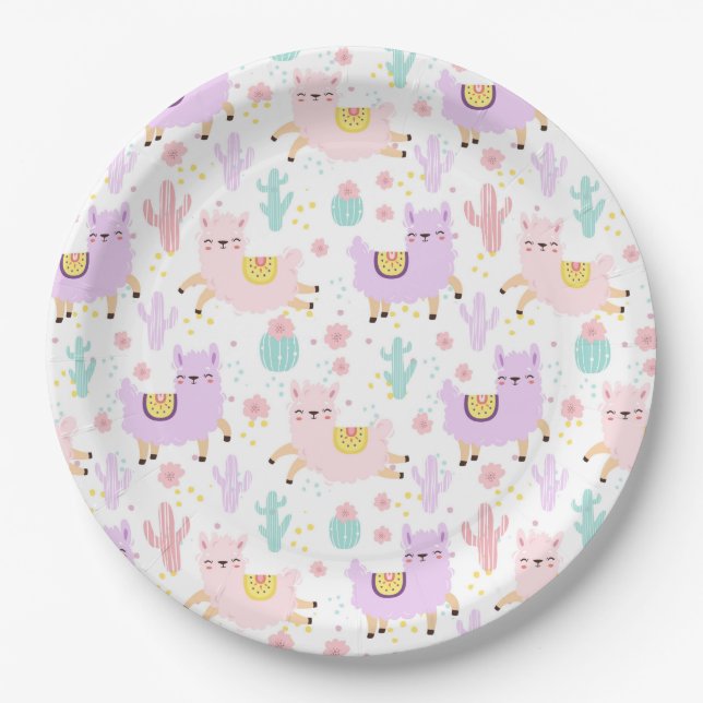 Plato De Papel Alpaca/Llama (Anverso)