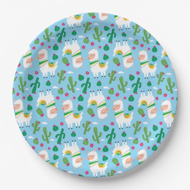 Plato De Papel Alpaca/Llama (Anverso)