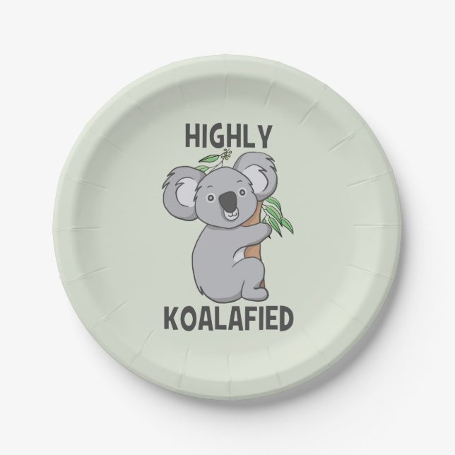 Plato De Papel Altamente Koalafied Koala (Anverso)