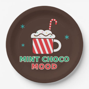 Plato De Papel Altavoz Bluetooth Navidad Mint Choco Mood