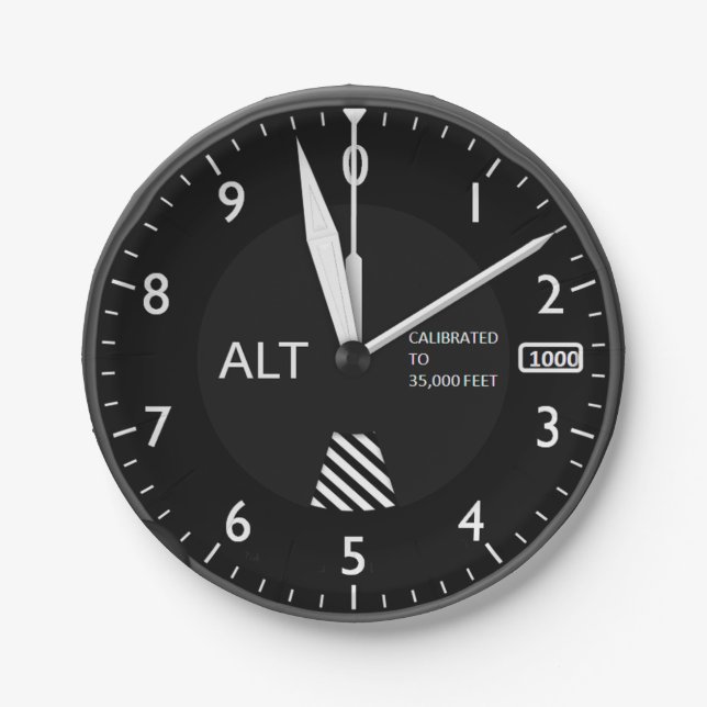 Plato De Papel Altímetro de aeronaves (Anverso)