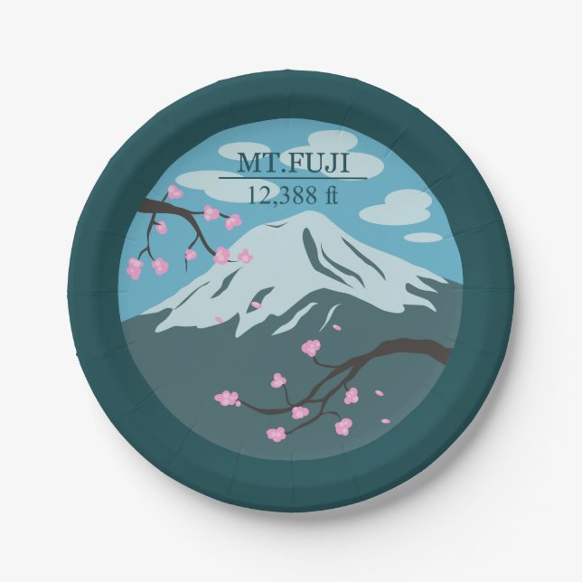 Plato De Papel Altitud del monte Fuji (Anverso)
