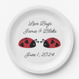 Plato De Papel Ama a los bugs, personaliza