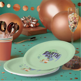 Plato De Papel "Ama a tu madre: Día de la Tierra todos los días"