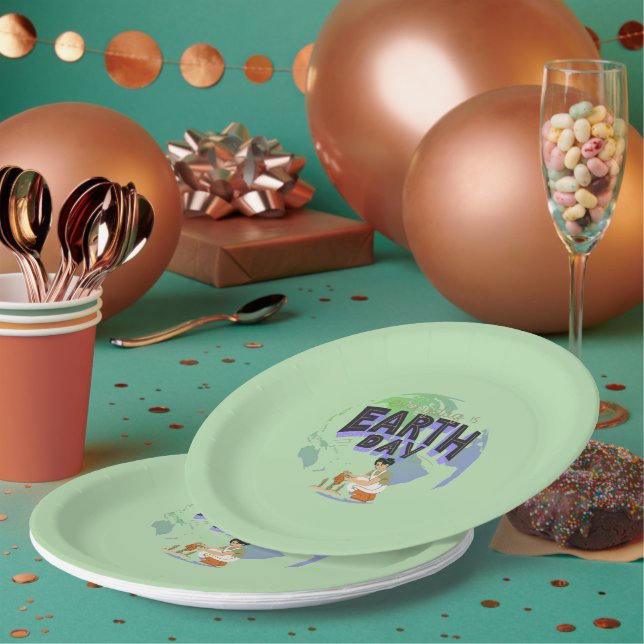 Plato De Papel "Ama a tu madre: Día de la Tierra todos los días" (Multi)