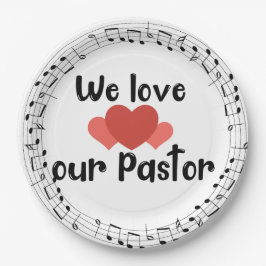 Plato De Papel Amamos A Nuestro Pastor
