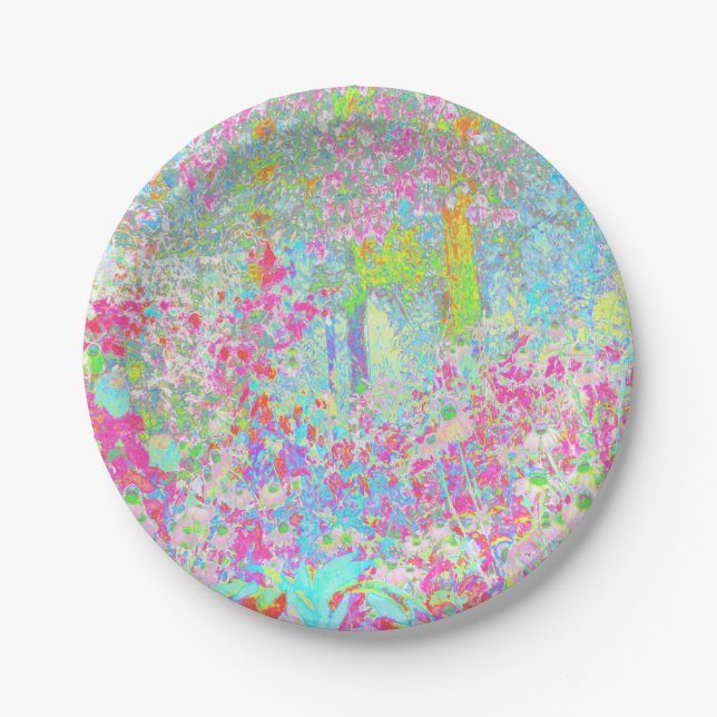 Plato De Papel Amanecer de agua y rosa caliente en My Rubio Garde (Anverso)