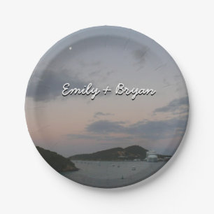 Plato De Papel Amanecer en St. Thomas III Islas Vírgenes Estadoun
