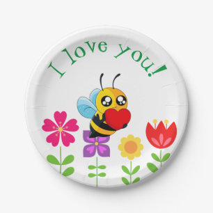 Plato De Papel Amante Bee