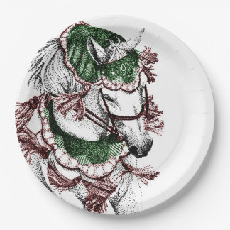 Plato De Papel Amante de caballos