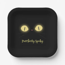 Plato De Papel Amantes del gato con un espanto