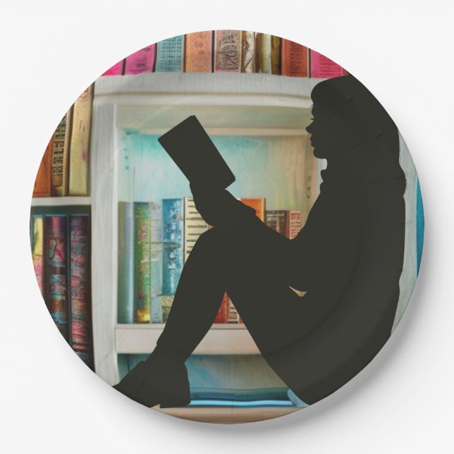 Plato De Papel Amantes del Libro (Anverso)