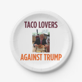 Plato De Papel Amantes del Taco contra las placas de papel del