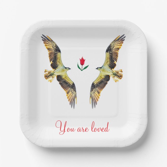 Plato De Papel Amantes. Ospreys (Anverso)