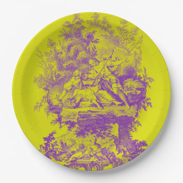 Plato De Papel Amarillo (Anverso)