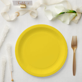 Plato De Papel Amarillo