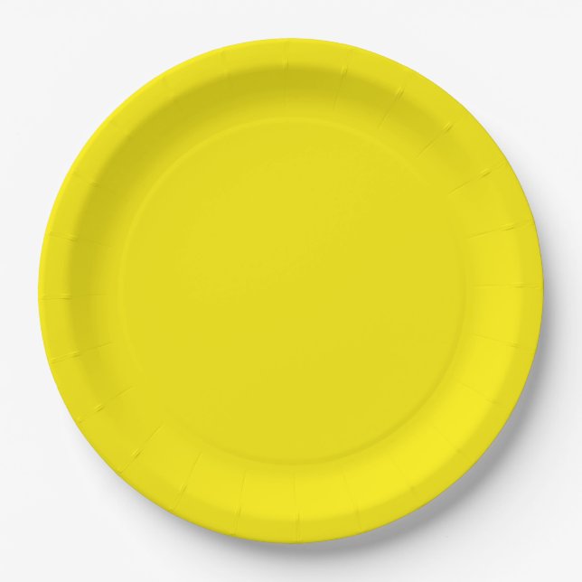 Plato De Papel Amarillo (Anverso)