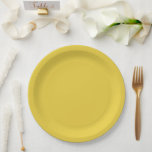 Plato De Papel Amarillo de girasol<br><div class="desc">Amarillo giratorio,  color sólido.</div>