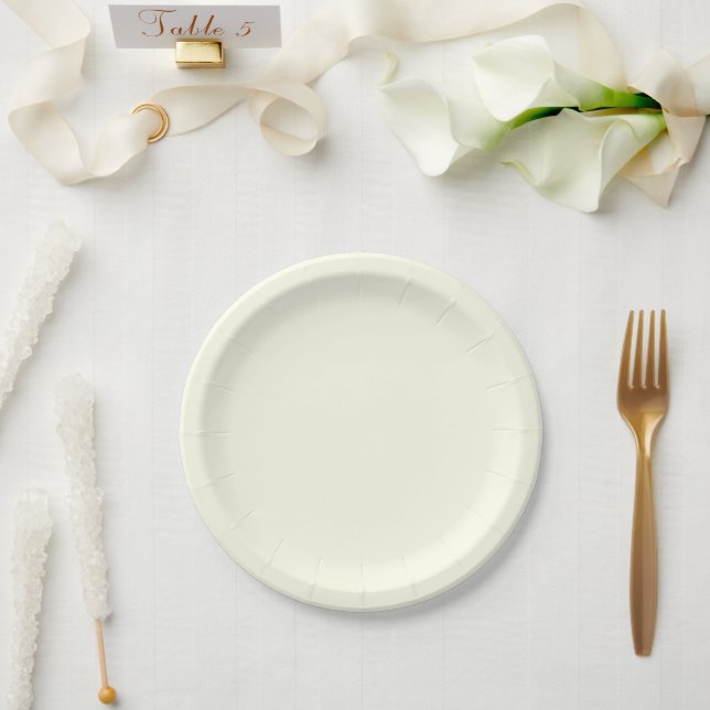 Plato De Papel Amarillo de mantequilla (Boda)
