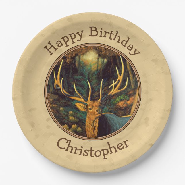 Plato De Papel Amarillo del otoño (Anverso)