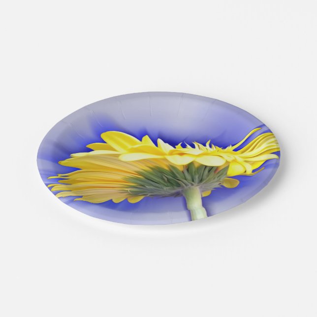Plato De Papel Amarillo y azul (Angular)