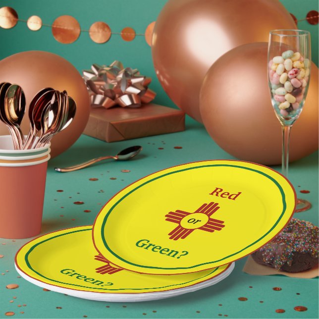 Plato De Papel Amarillo Zia Sun Puro Nuevo México (Multi)