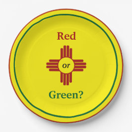 Plato De Papel Amarillo Zia Sun Puro Nuevo México