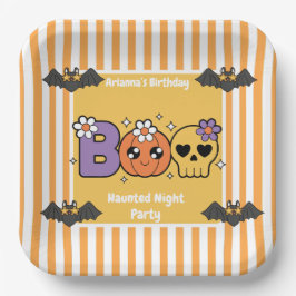 Plato De Papel Amarrado Fiesta nocturno cumpleaños - noche de Hal