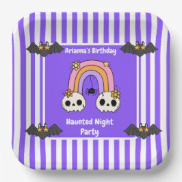 Plato De Papel Amarrado Fiesta nocturno cumpleaños - noche de Hal